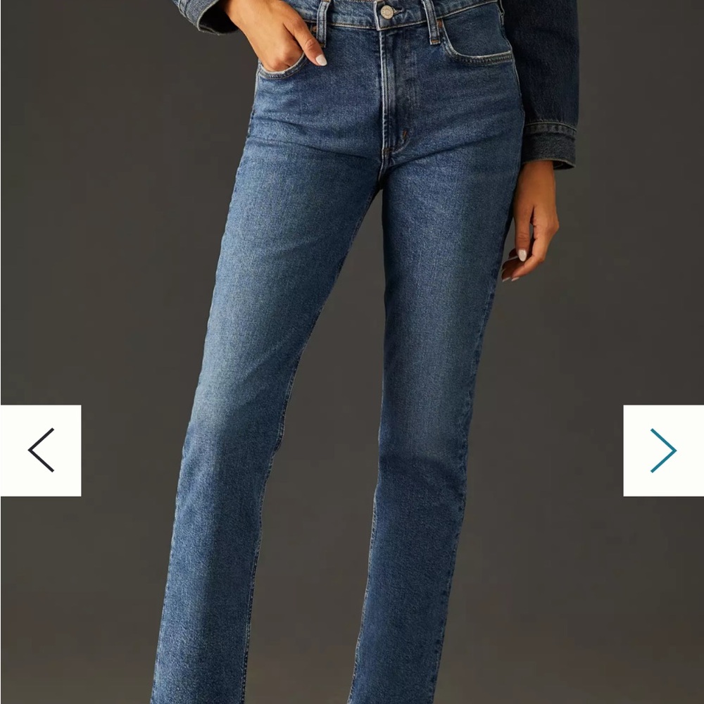 Agolde Women's Straight Leg Jeans in Blue - Picture 7 of 14